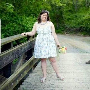 Blue and White Summer dress, vintage style